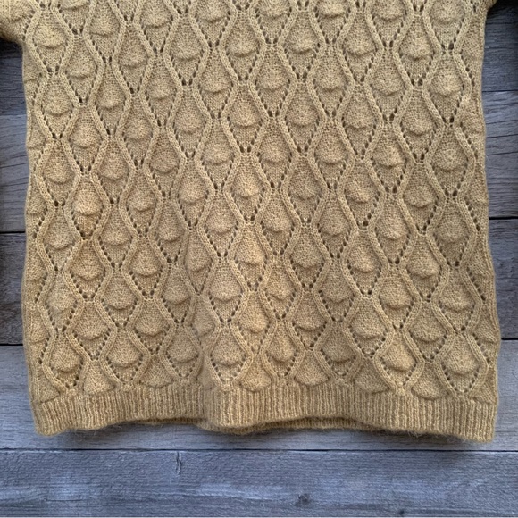 Elsamanda Anthropologie Sweater Womens M Mohair Blend Cowl Textured Semi Sheer - Picture 6 of 16